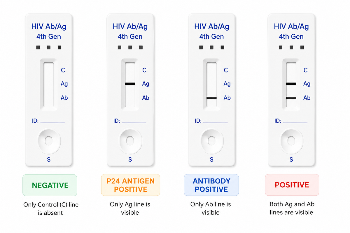 HIV AB/AG P24 Test Kit (4th Generation)