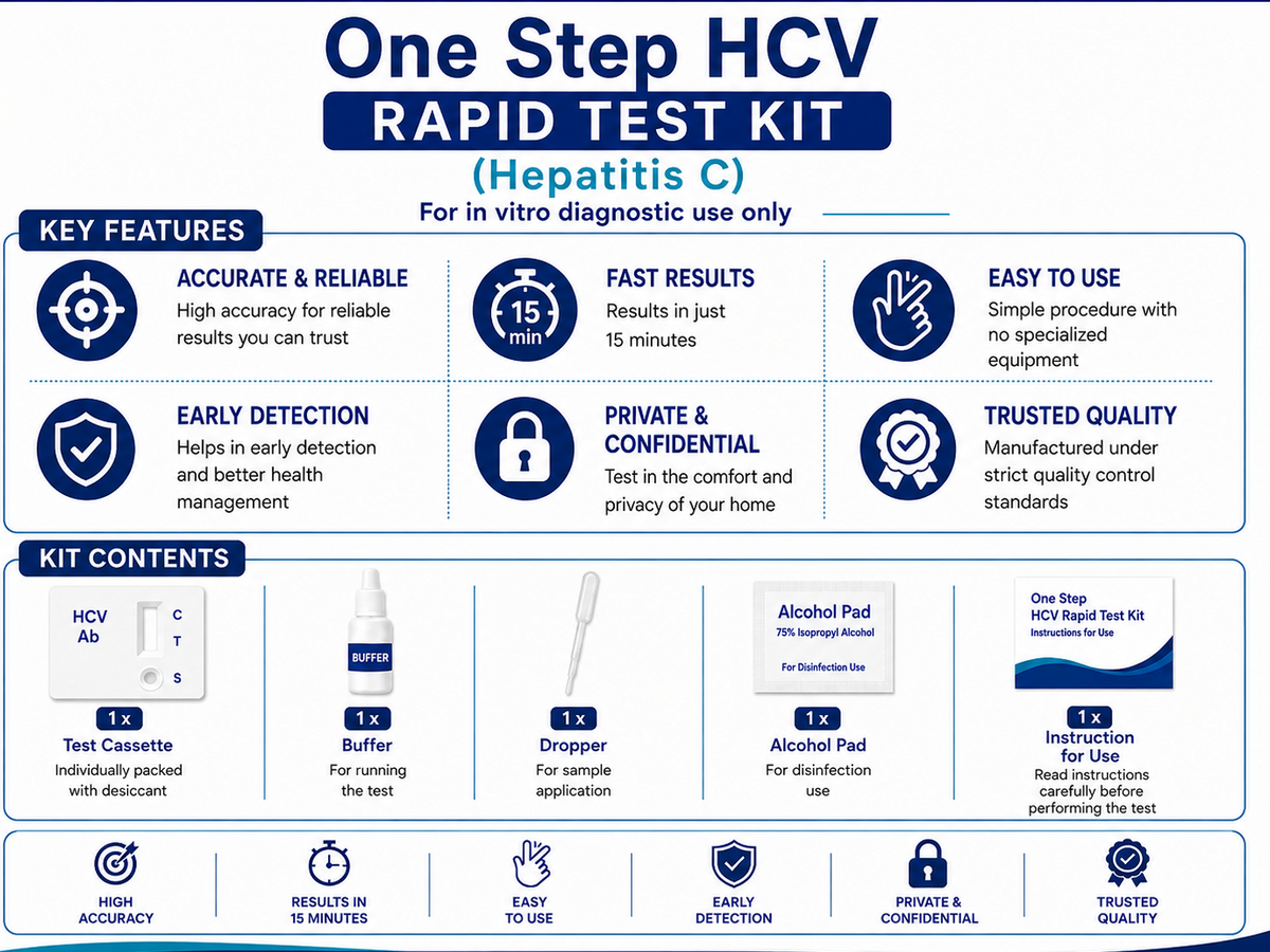 One Step HCV Rapid Test Kit (Hepatitis C)