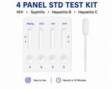 4 Panel STD Test Kit – HIV, Syphilis, Hepatitis B & Hepatitis C